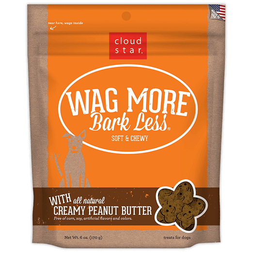 30% OFF: Cloud Star Wag More Bark Less Soft & Chewy Creamy Peanut Butter Dog Treats 170g - Kohepets