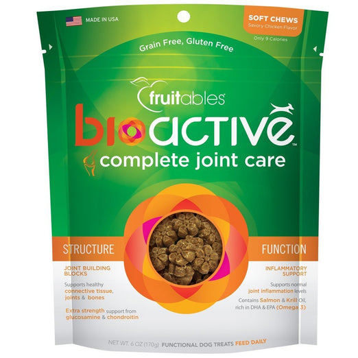 Fruitables BioActive Complete Joint Care Soft Chew Dog Treats 6oz - Kohepets