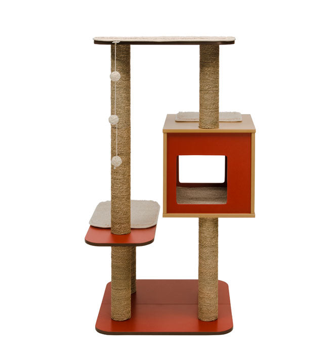 Hagen Vesper V-High Base In Red Cat Post - Kohepets