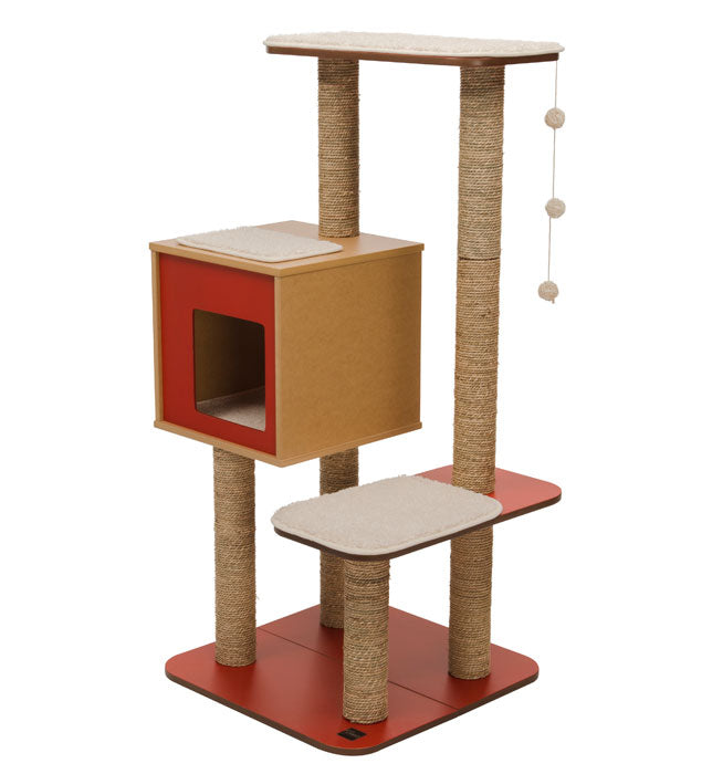 Hagen Vesper V-High Base In Red Cat Post - Kohepets