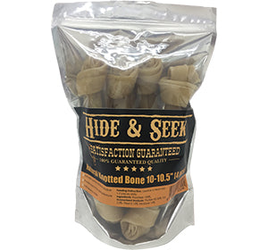Hide & Seek Natural Knotted Bone Rawhide Dog Chews - Kohepets