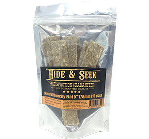 Hide & Seek Natural Munchy Flat Rawhide Dog Chews 10ct - Kohepets