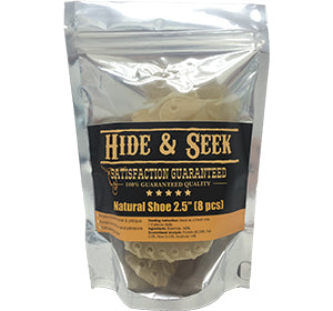 Hide & Seek Natural Shoe Rawhide Dog Chews 8ct - Kohepets