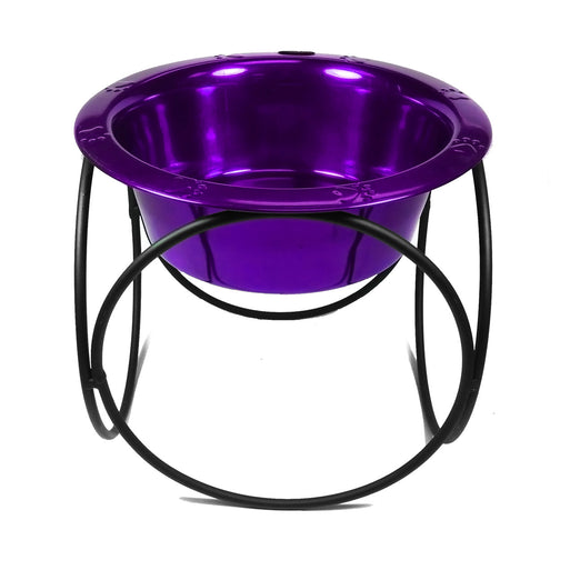 Platinum Pets Olympic Single Raised Feeder Wide Rimmed Dog Bowl (1 x 2 Cups) - Kohepets
