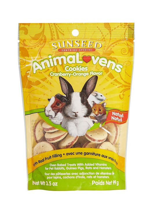 Sunseed AnimaLovens Cranberry-Orange Cookies For Small Animals 3.5oz - Kohepets