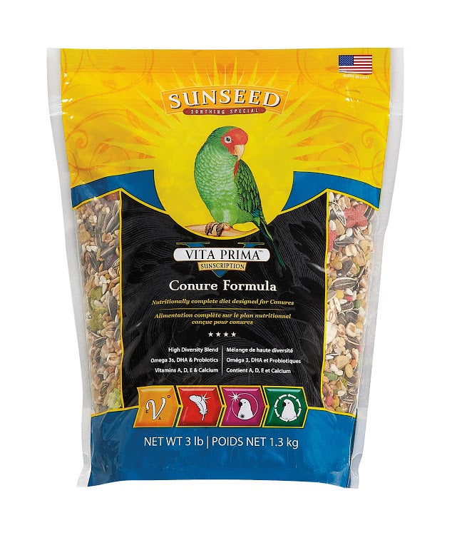 Sunseed Vita Prima Conure Formula Bird Food 3lb - Kohepets