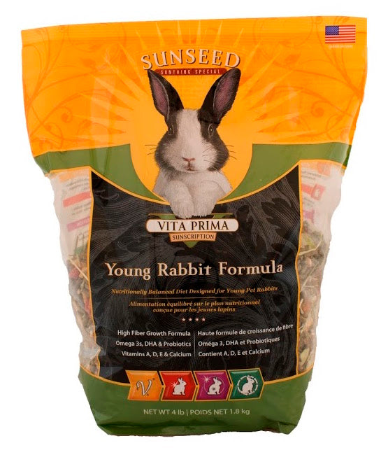 Sunseed Vita Prima Young Rabbit Formula Rabbit Food 4lb - Kohepets