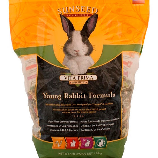Sunseed Vita Prima Young Rabbit Formula Rabbit Food 4lb - Kohepets