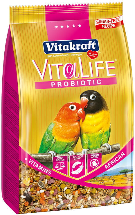 Vitakraft VitaLife Probiotic African Lovebird Bird Food 650g - Kohepets