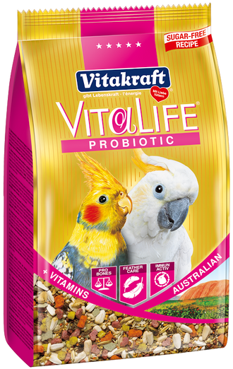 Vitakraft VitaLife Probiotic Australian Cockatiel Bird Food 650g - Kohepets