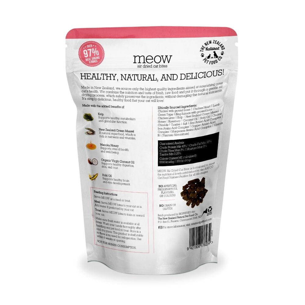 28% OFF: MEOW Chicken & Salmon Recipe Air Dried Cat Bite Treats 100g - Kohepets