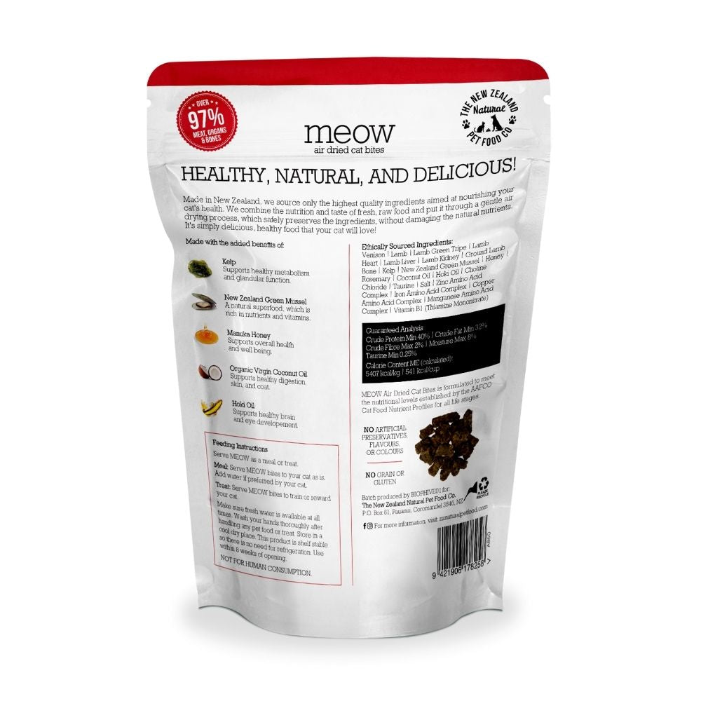 28% OFF: MEOW Venison Recipe Air Dried Cat Bite Treats 100g - Kohepets