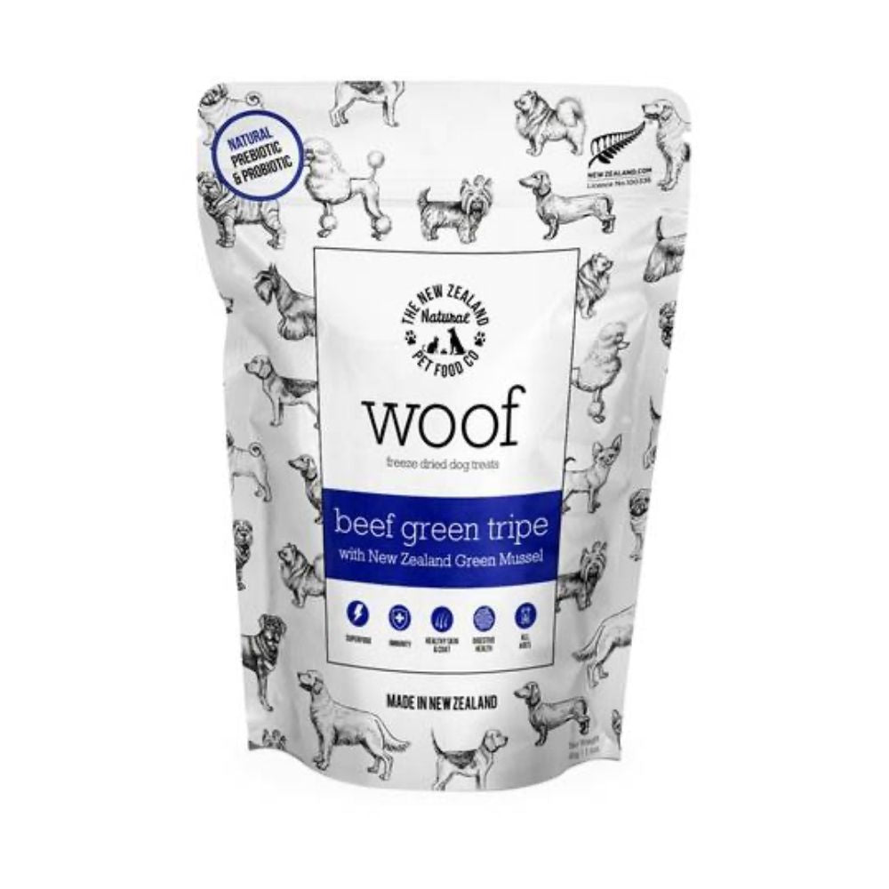 34% OFF: WOOF Beef Green Tripe Freeze Dried Dog Treats 40g - Kohepets