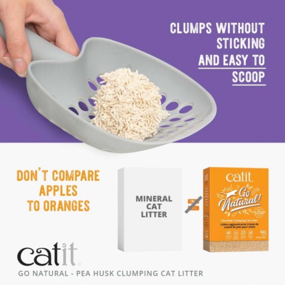 Catit Go Natural Clumping Pea Husk Cat Litter 14L - Kohepets