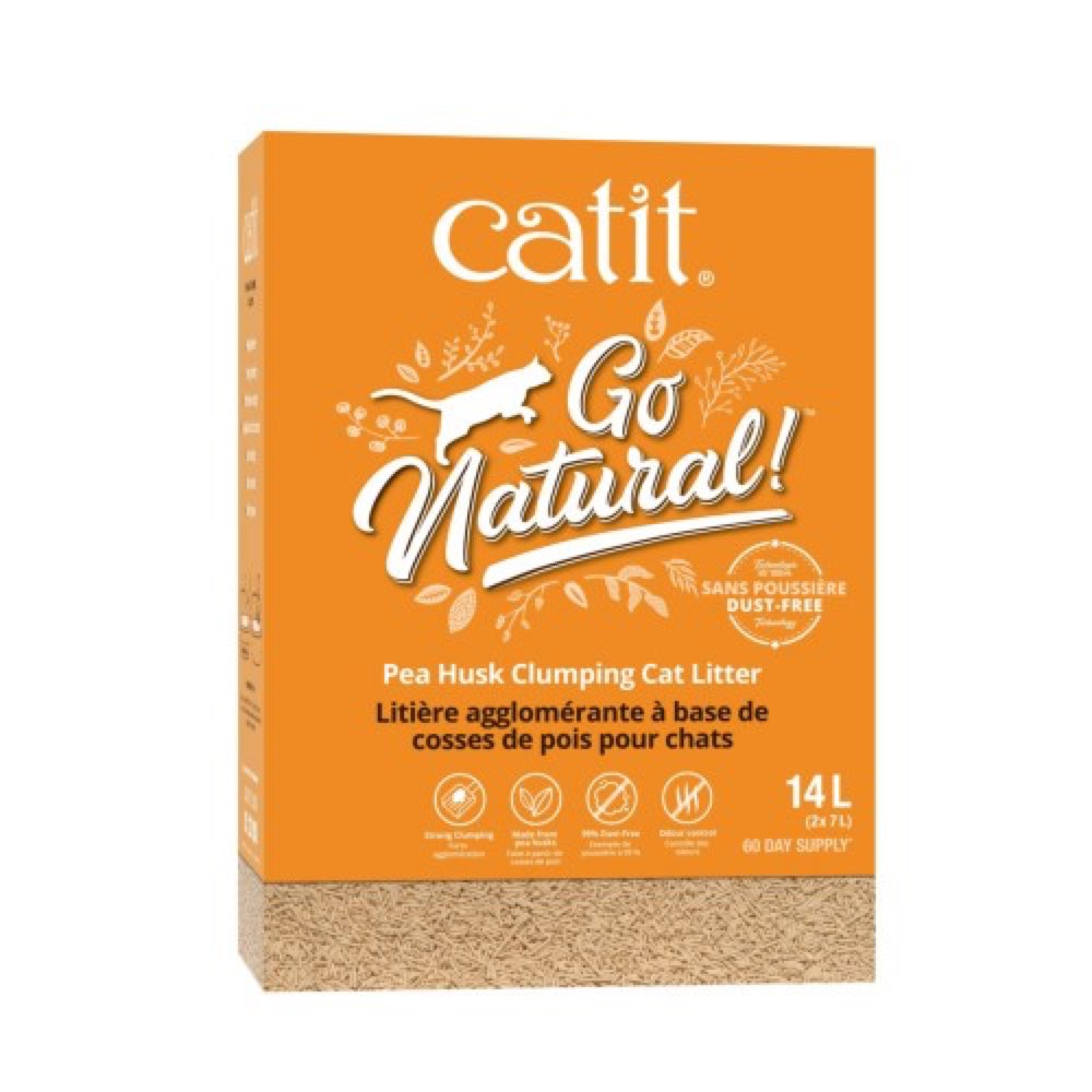 Catit Go Natural Clumping Pea Husk Cat Litter 14L - Kohepets