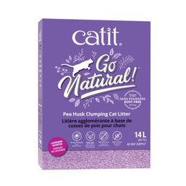 Catit Go Natural Clumping Pea Husk Cat Litter (Lavender Scented) 14L - Kohepets