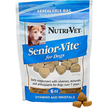 Nutri-Vet Senior-Vite Daily Soft Chew Dog Vitamins - Kohepets