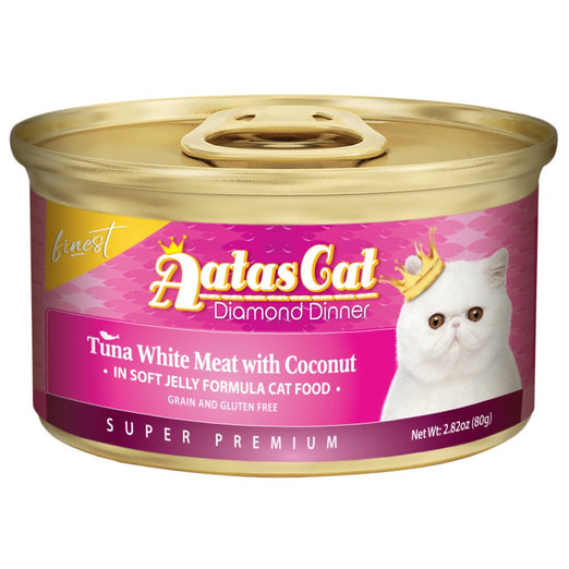 Aatas Cat Finest Diamond Dinner Tuna with Coconut in Soft Jelly Canned Cat Food 80g - Kohepets