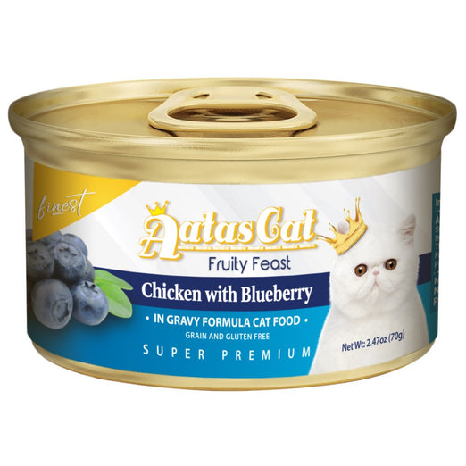 Aatas Cat Finest Fruity Feast Chicken With Blueberry Canned Cat Food 70g - Kohepets