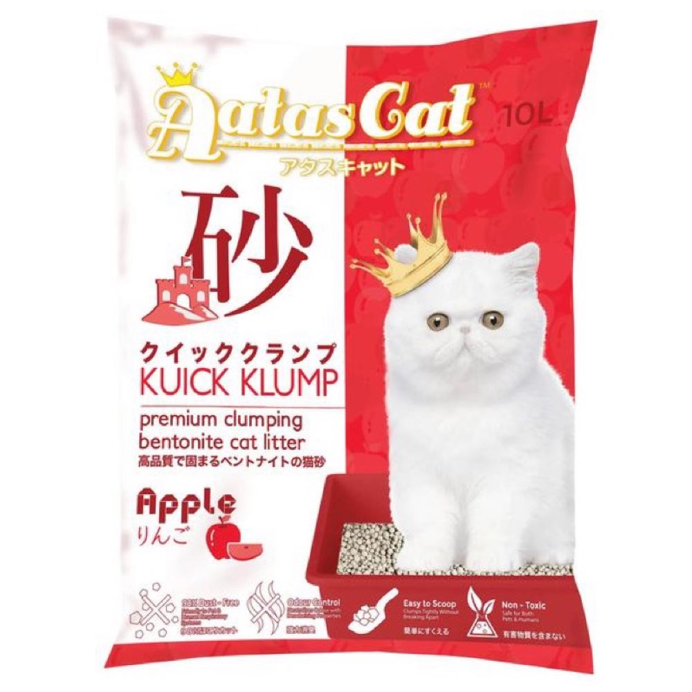Aatas Cat Kuick Klump Bentonite Cat Litter Apple 10L - Kohepets