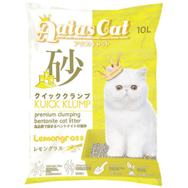 Aatas Cat Kuick Klump Bentonite Cat Litter Lemongrass 10L - Kohepets