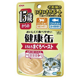 Aixia Kenko Tuna Paste For Cats +15yrs Pouch Cat Food 40gx12 - Kohepets