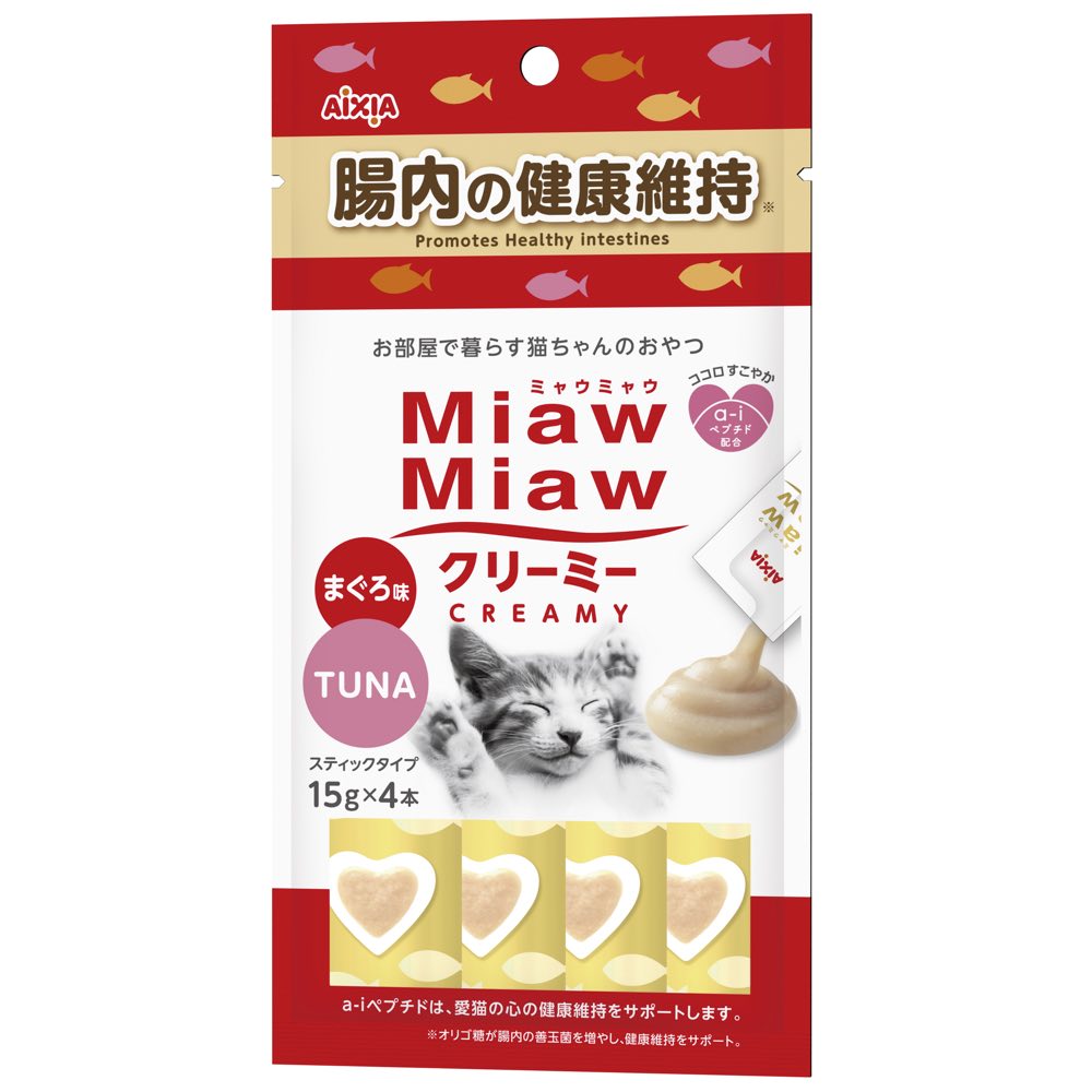 Aixia Miaw Miaw Creamy Tuna Healthy Intestine Liquid Cat Treats 60g - Kohepets