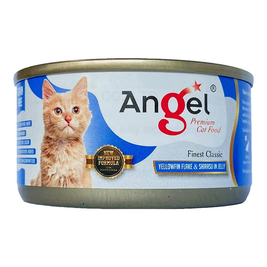 Angel Yellowfin Flake & Shirasu in Jelly Canned Cat Food 80g - Kohepets