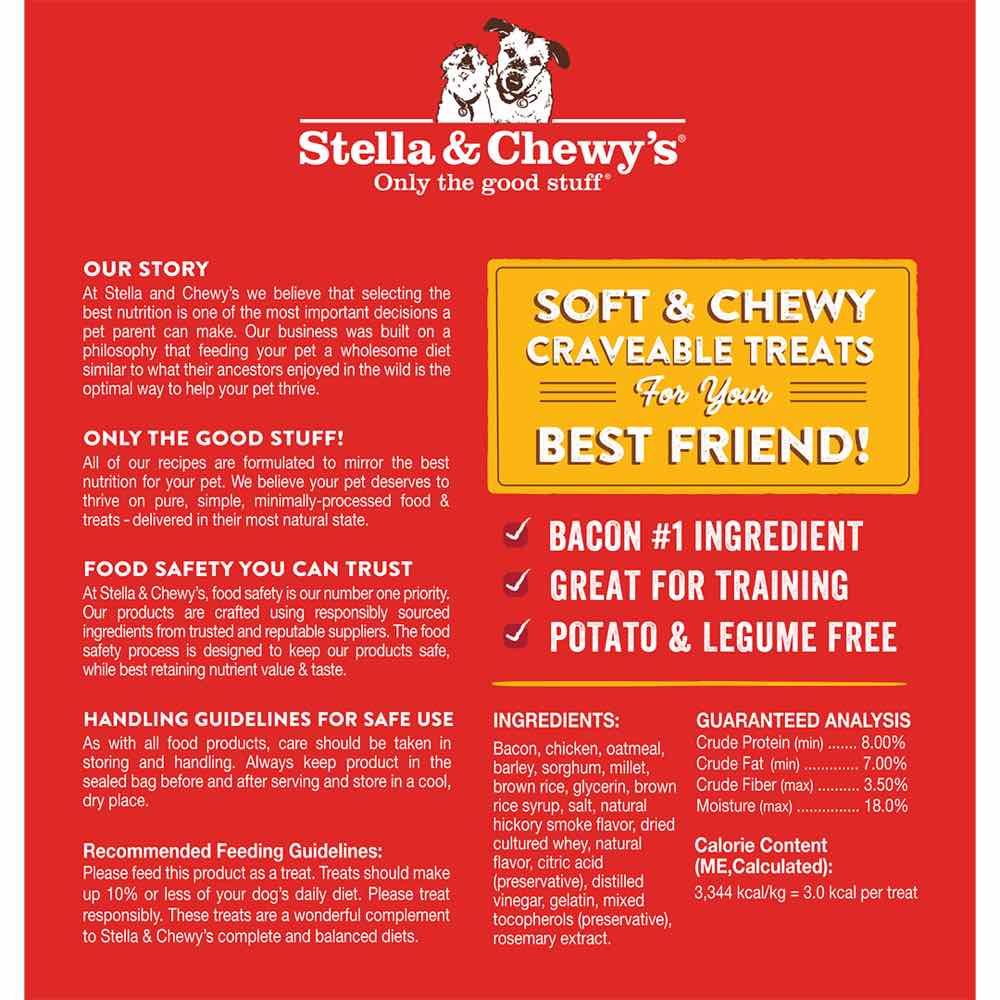 8 FOR $88: Stella & Chewy’s Crav'n Bac'n Bites Bacon & Chicken Dog Treats 8.25oz - Kohepets