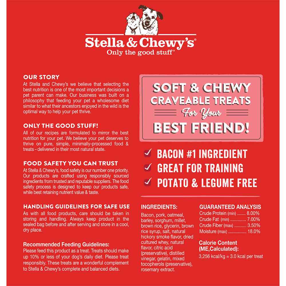 8 FOR $88: Stella & Chewy’s Crav'n Bac'n Bites Bacon & Pork Dog Treats 8.25oz - Kohepets