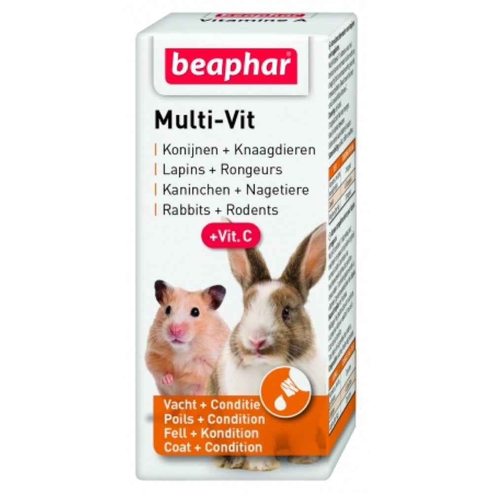 Beaphar Multi-Vit Liquid Small Animals Supplement 20ml - Kohepets