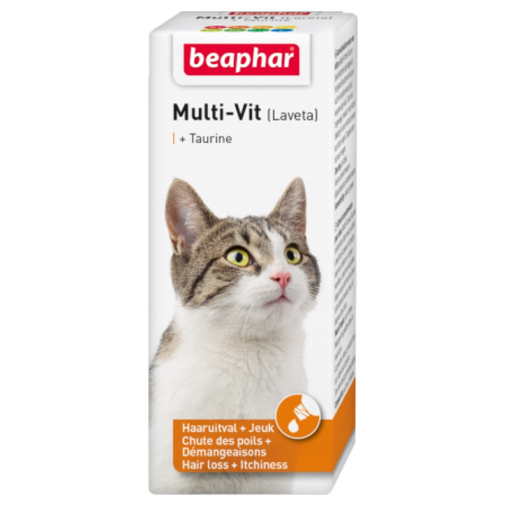 Beaphar Multi-Vitamin Laveta Taurine Liquid Cat Supplement 50ml - Kohepets