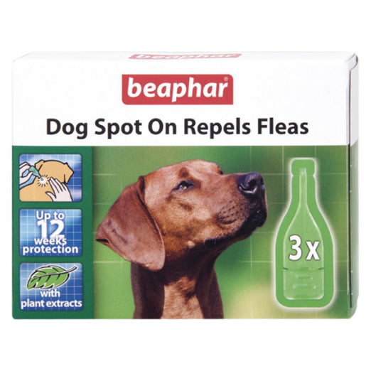 Beaphar Spot On Bio Repels Fleas (Margosa) For Dogs (3 Vials) - Kohepets