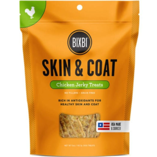 3 FOR $39.80 (Exp 19 Aug): Bixbi Skin & Coat Chicken Jerky Grain-Free Dog Treats 142g - Kohepets