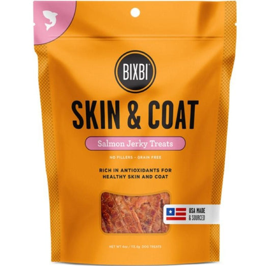3 FOR $39.80 (Exp 27 Aug): Bixbi Skin & Coat Salmon Jerky Grain-Free Dog Treats 114g - Kohepets