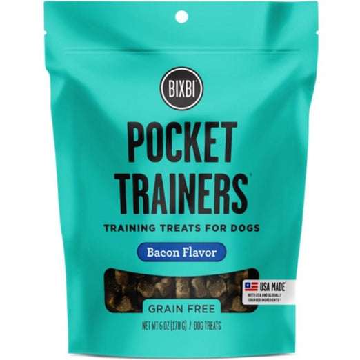 15% OFF: Bixbi Pocket Trainers Bacon Grain-Free Dog Treats 170g - Kohepets