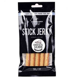 5 FOR $10: Bow Wow Cheese & Salmon Stick Jerky Dog Treat 50g