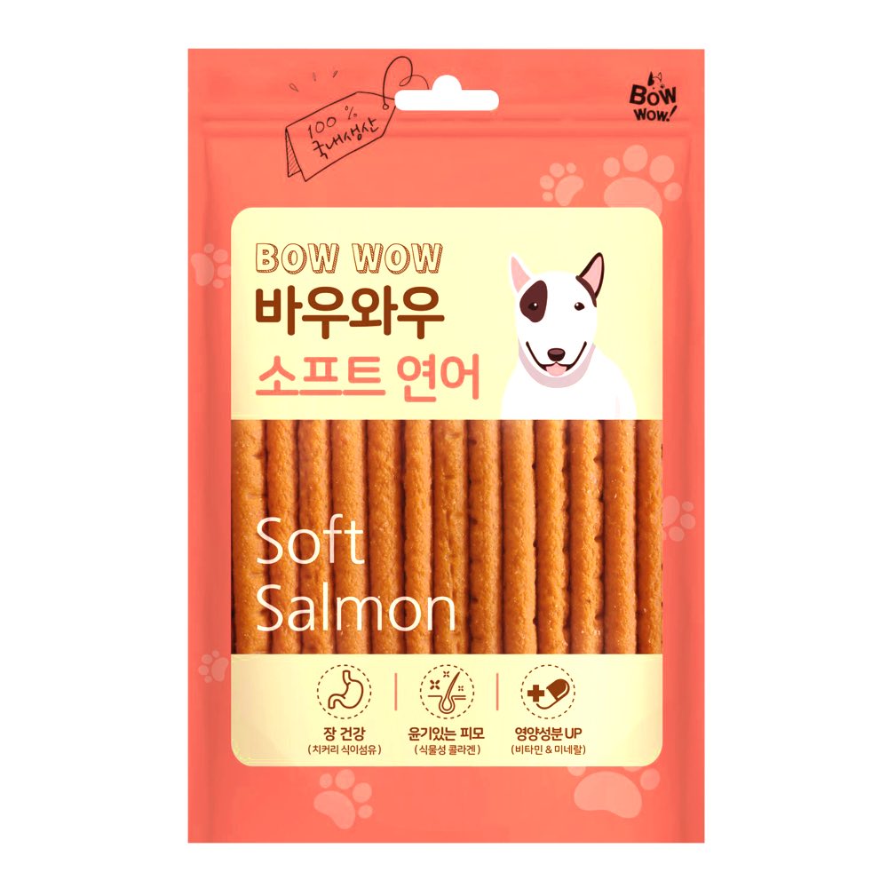Bow Wow Soft Salmon Jerky Dog Treats 150g Kohepets