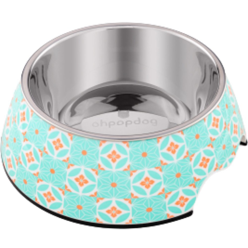 Ohpopdog Heritage Non-Slip Dog Bowl (Straits Mint 17) - Kohepets