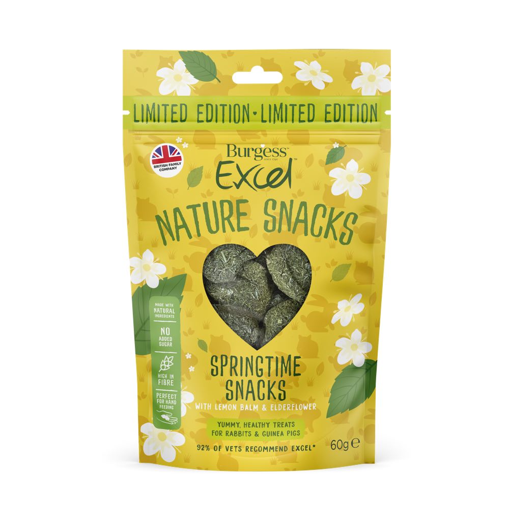 Burgess Excel Springtime Foreage Bakes With Lemon Balm & Elderflower For Rabbits & Guinea Pigs 60g - Kohepets