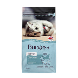 2 FOR $29.90: Burgess Kitten Chicken Dry Cat Food 1.5kg - Kohepets