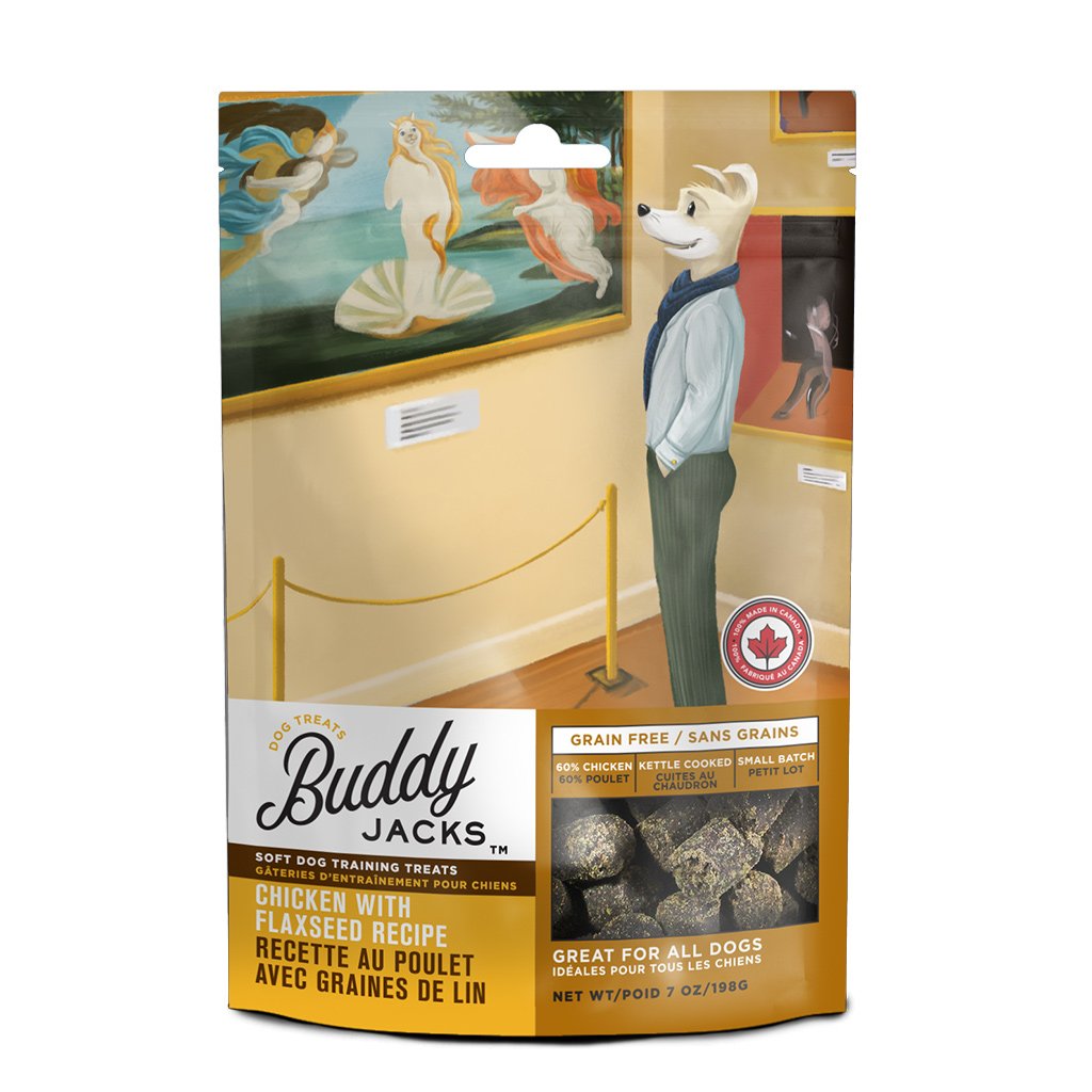 Canadian Jerky Buddy Jack’s Chicken With Flaxseed Grain-Free Dog Treats 198g - Kohepets