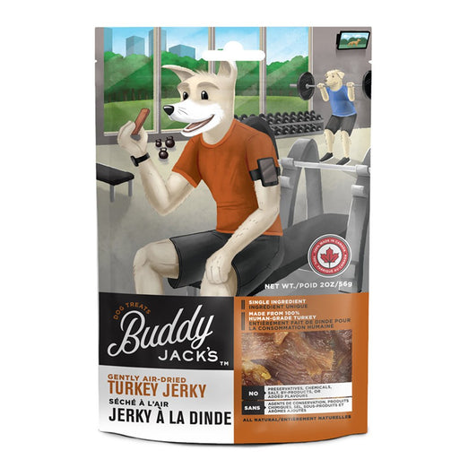 Canadian Jerky Buddy Jack’s Turkey Jerky Air-Dried Dog Treats 56g - Kohepets