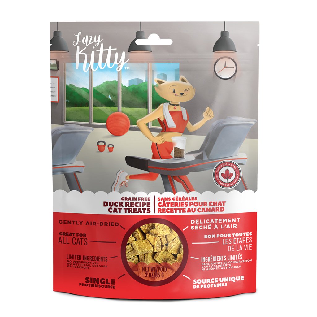 Canadian Jerky Lazy Kitty Duck Grain-Free Cat Treats 85g - Kohepets