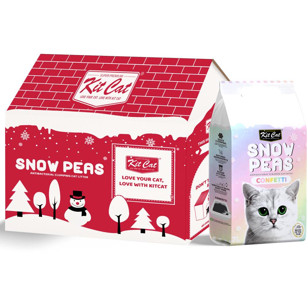 45% OFF: Kit Cat Snow Peas Confetti Antibacterial Clumping Cat Litter 7L - Kohepets