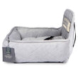 Nandog Luxe Dog Car Seat (Plush Light Grey) - Kohepets