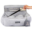 Nandog Luxe Dog Car Seat (Plush Light Grey) - Kohepets