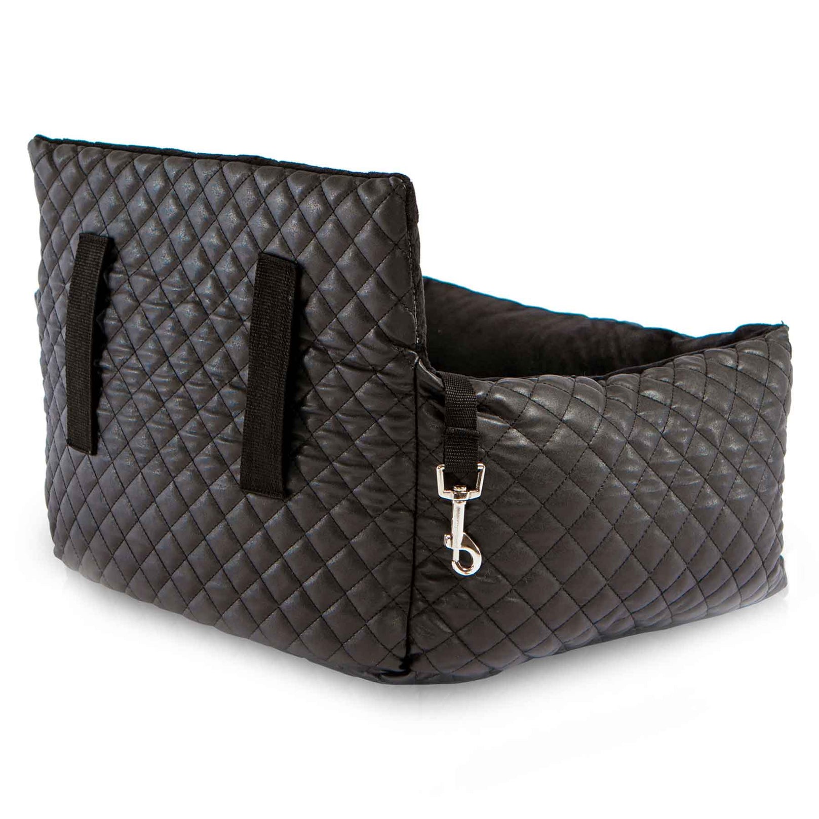 Nandog Luxe Dog Car Seat (Black Vegan Leather) - Kohepets