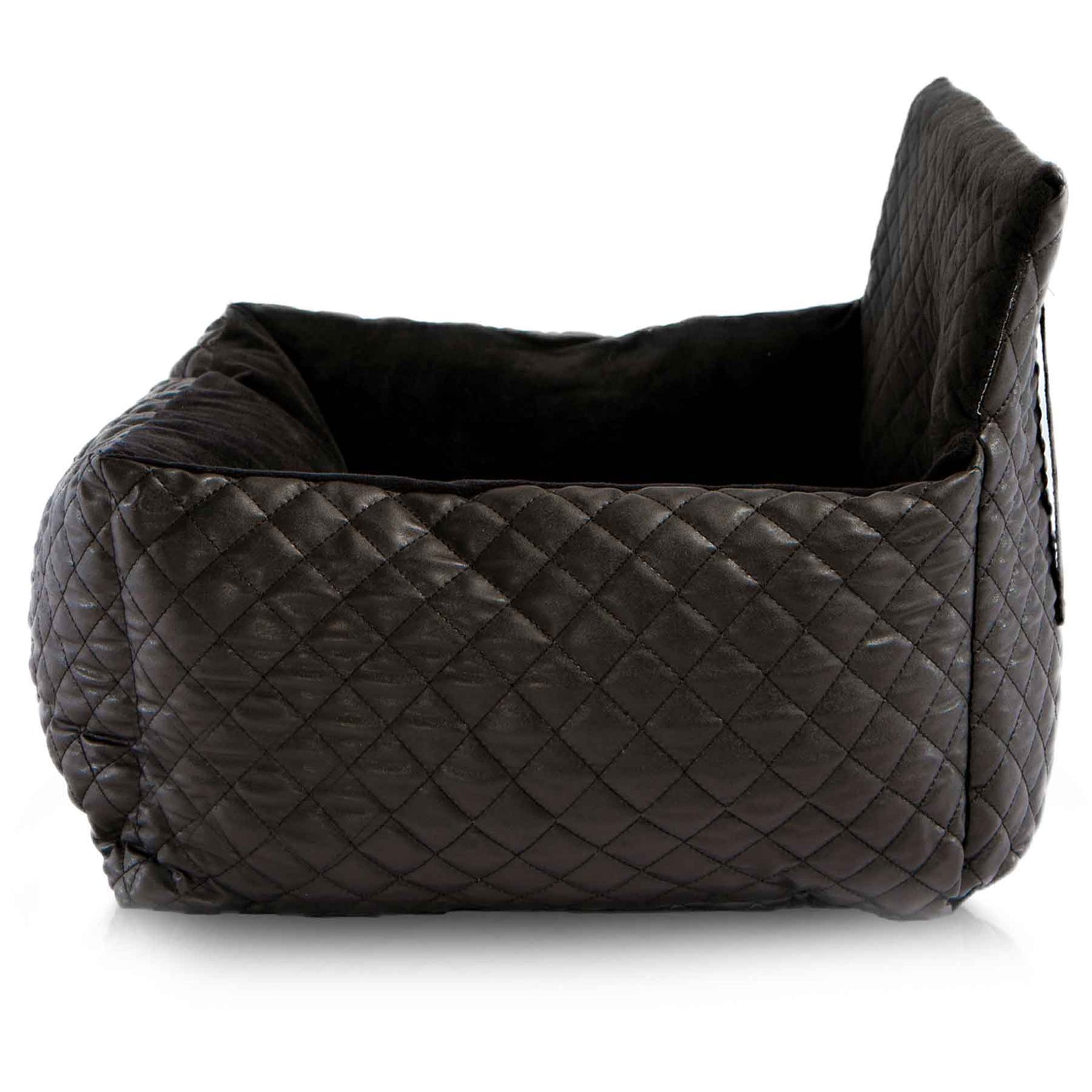 Nandog Luxe Dog Car Seat (Black Vegan Leather) - Kohepets