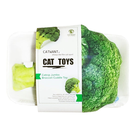 CatWant Jumbo Broccoli Cuddle Cat Toy - Kohepets